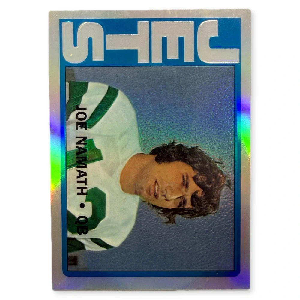 1996 Topps Joe Namath Reprints #8 of 10 Chromium Refractor Card Jets QB
